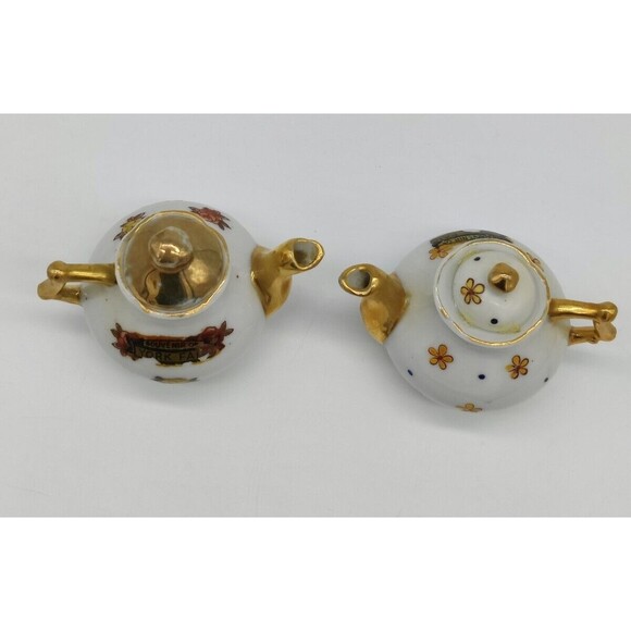 Vintage Japan York County Fair Souvenir Teapots Pennsylvania PA Tea Pot Set Of 2 - Picture 2 of 11